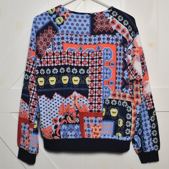 New York & Company lightweight zip bomber jacket coat blue coral size M NWT - Picture 4 of 5